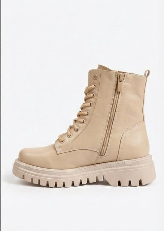 Sand Stride – Beige Combat Boot
