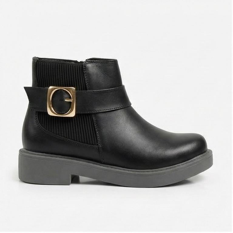 Buckle Charm – Black Ankle Boot